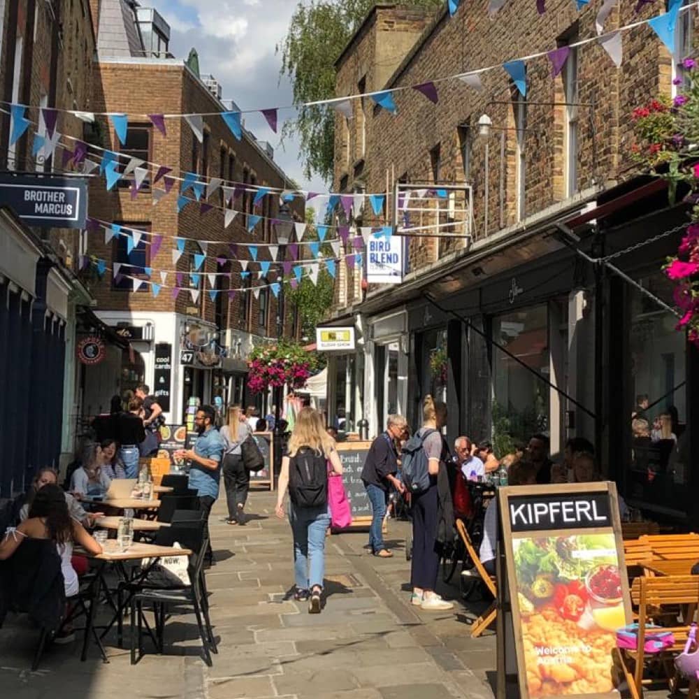 Camden Passage where Kevin Page is located has a rich and colourful history