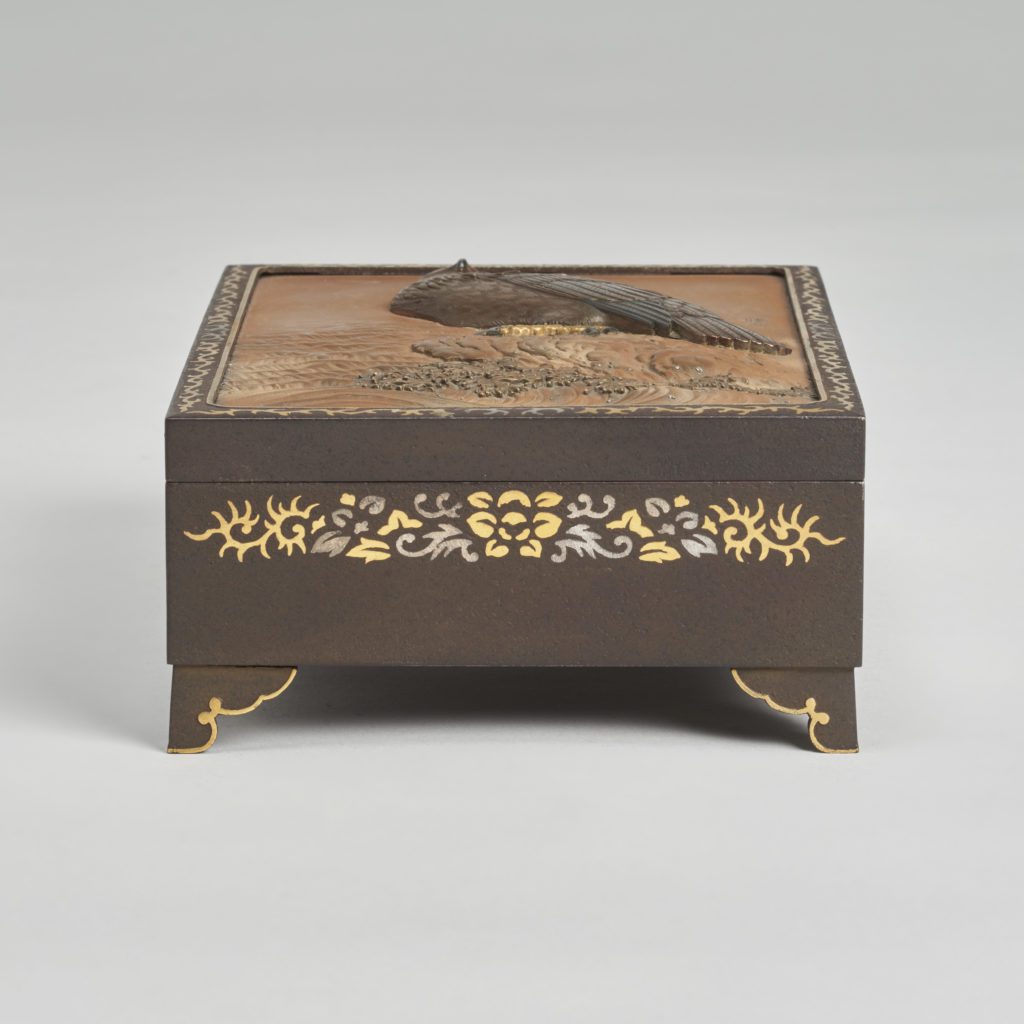 A decorative Japanese iron box Kevin Page