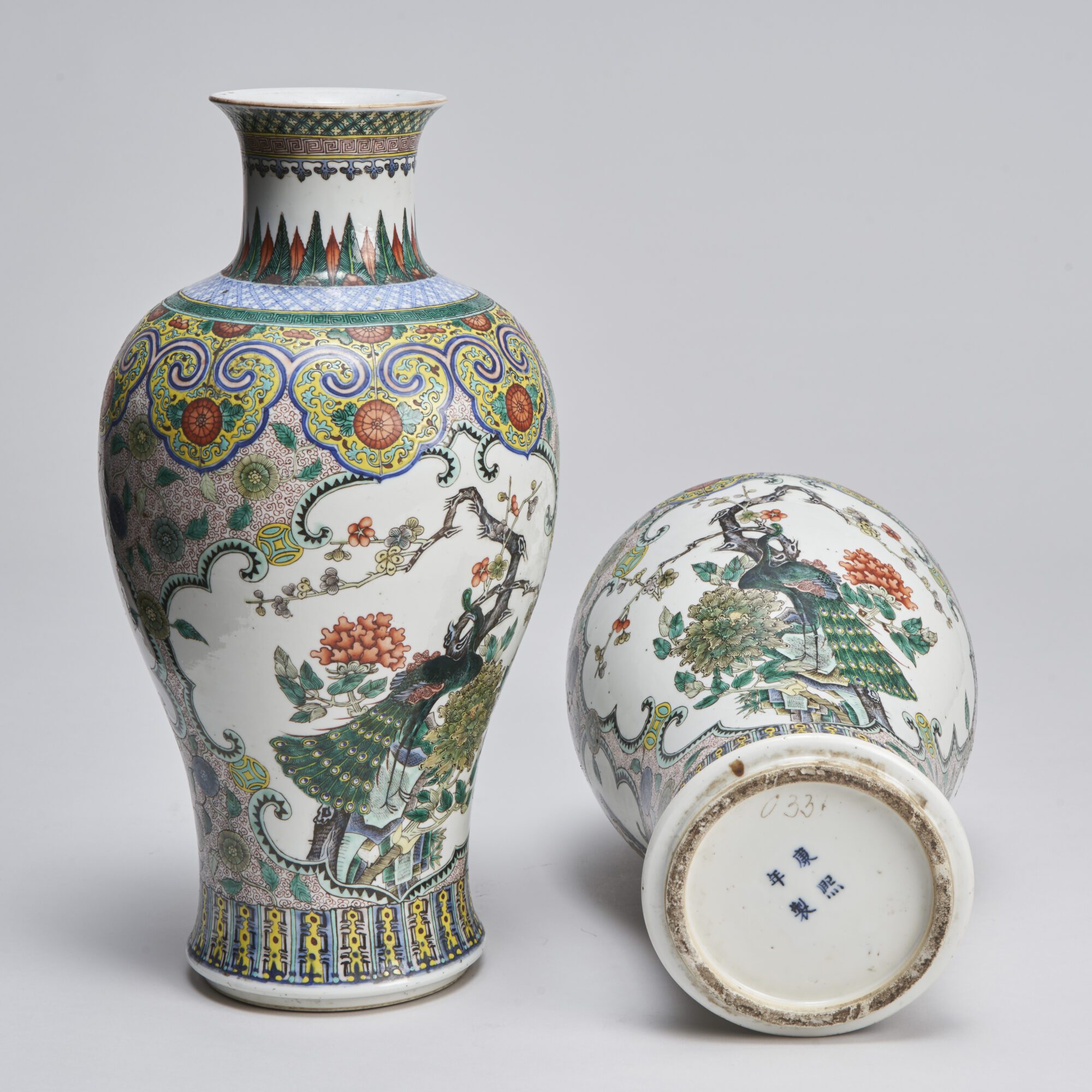 An attractive pair of Nineteenth Century Chinese Famille Verte porcelain vases from Kevin Page