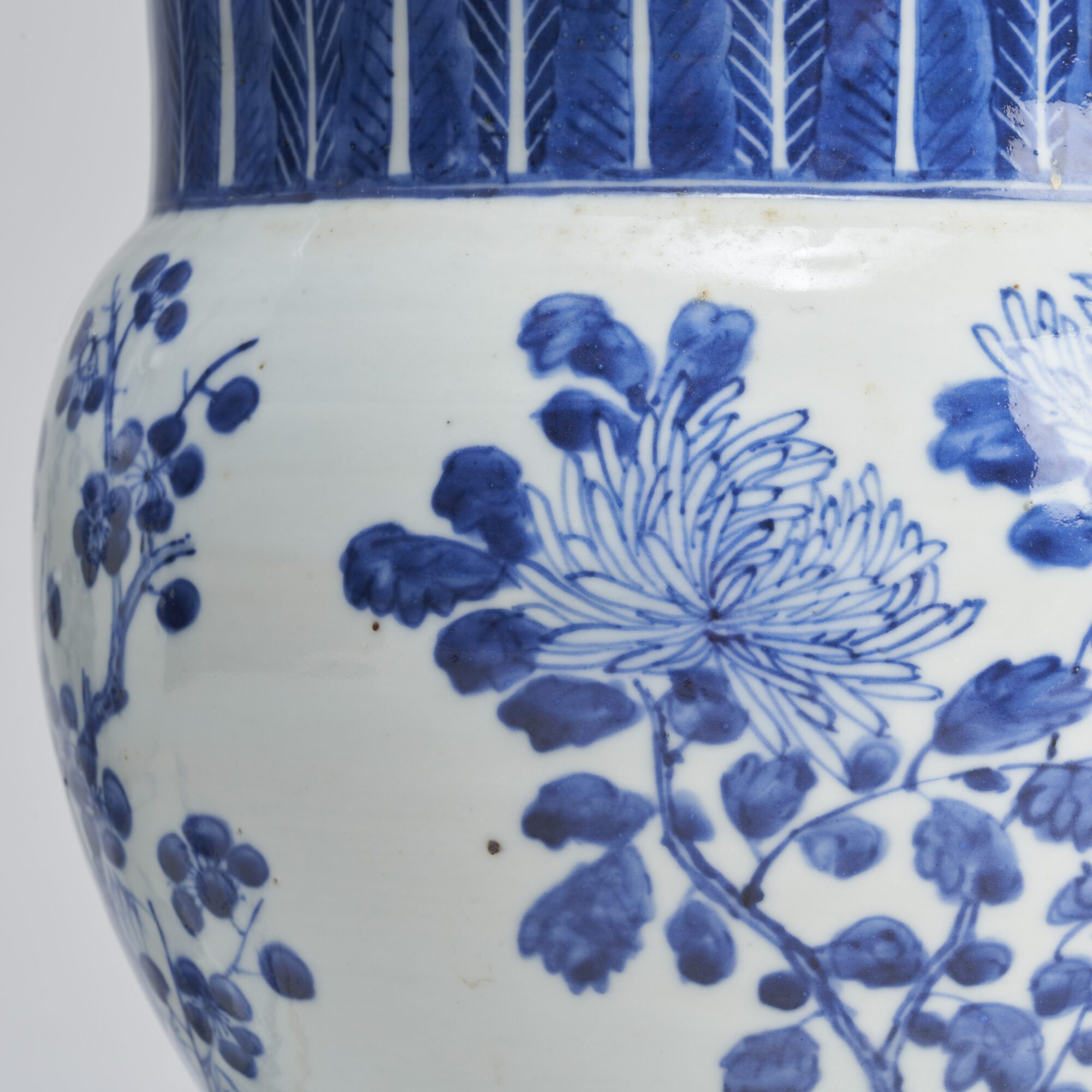 An attractive pair of large, Chinese 19th Century blue and white spittoon/beaker vases from Kevin Page